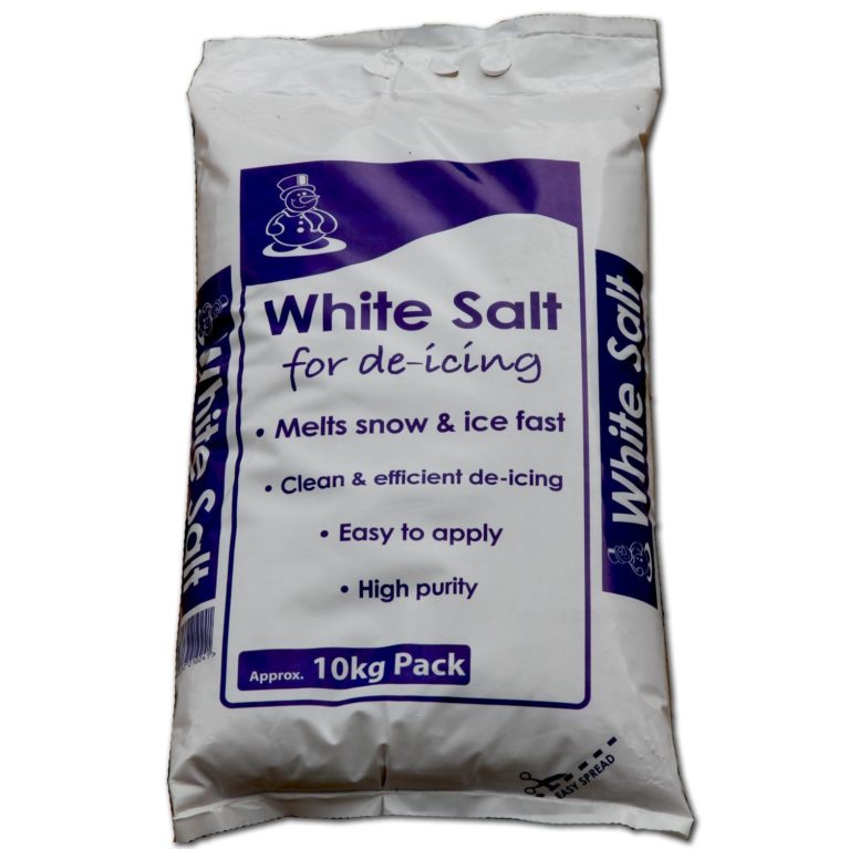 White De-Icing Rock Salt - 10kg Bag - Cocus