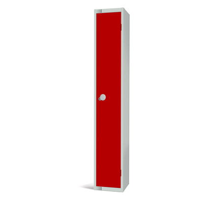 Single Door Locker in Grey with Padlock (Sold Separately) for added security.