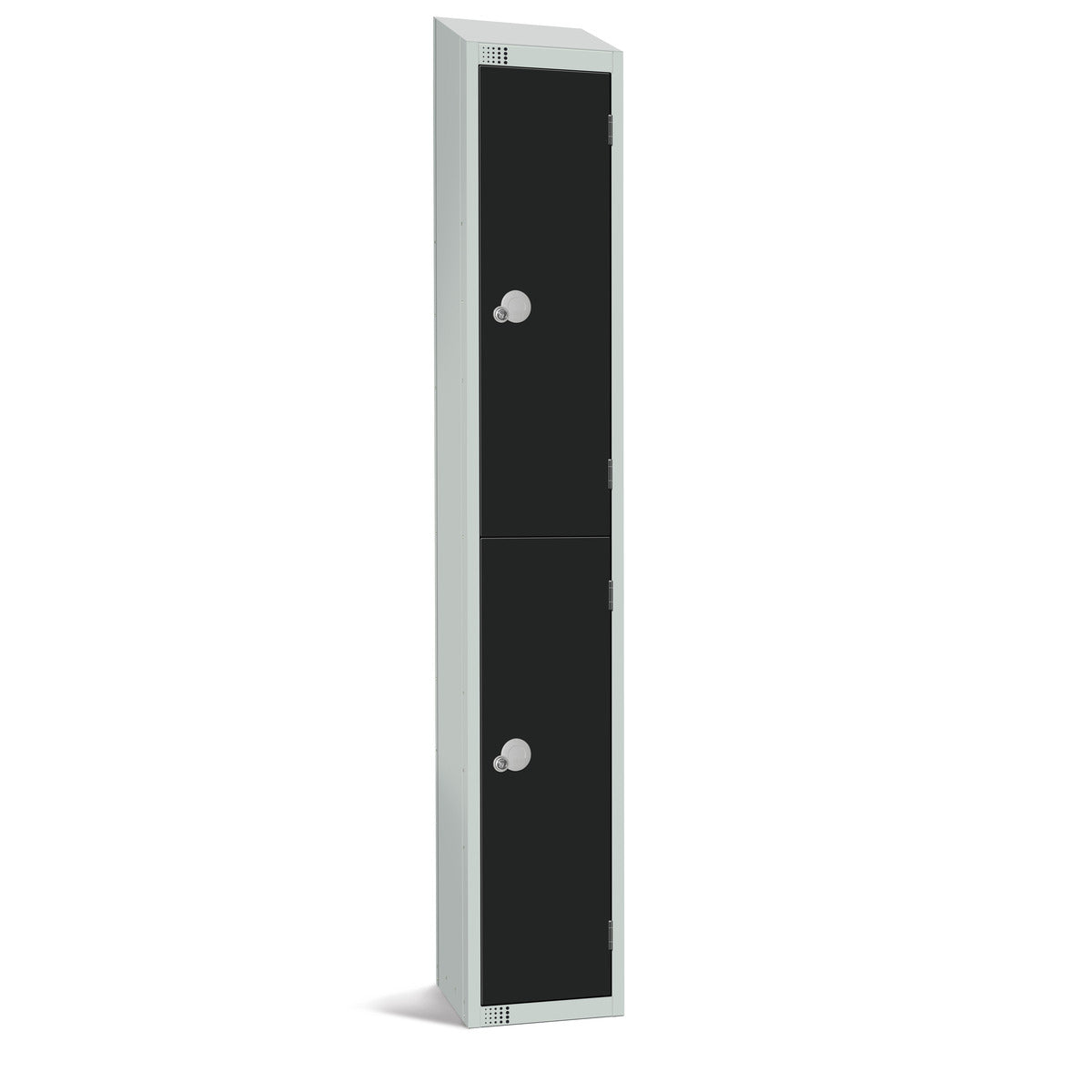 Two Door Locker in Grey with Padlock (Sold Separately), Size 1800 x 300 x 300.