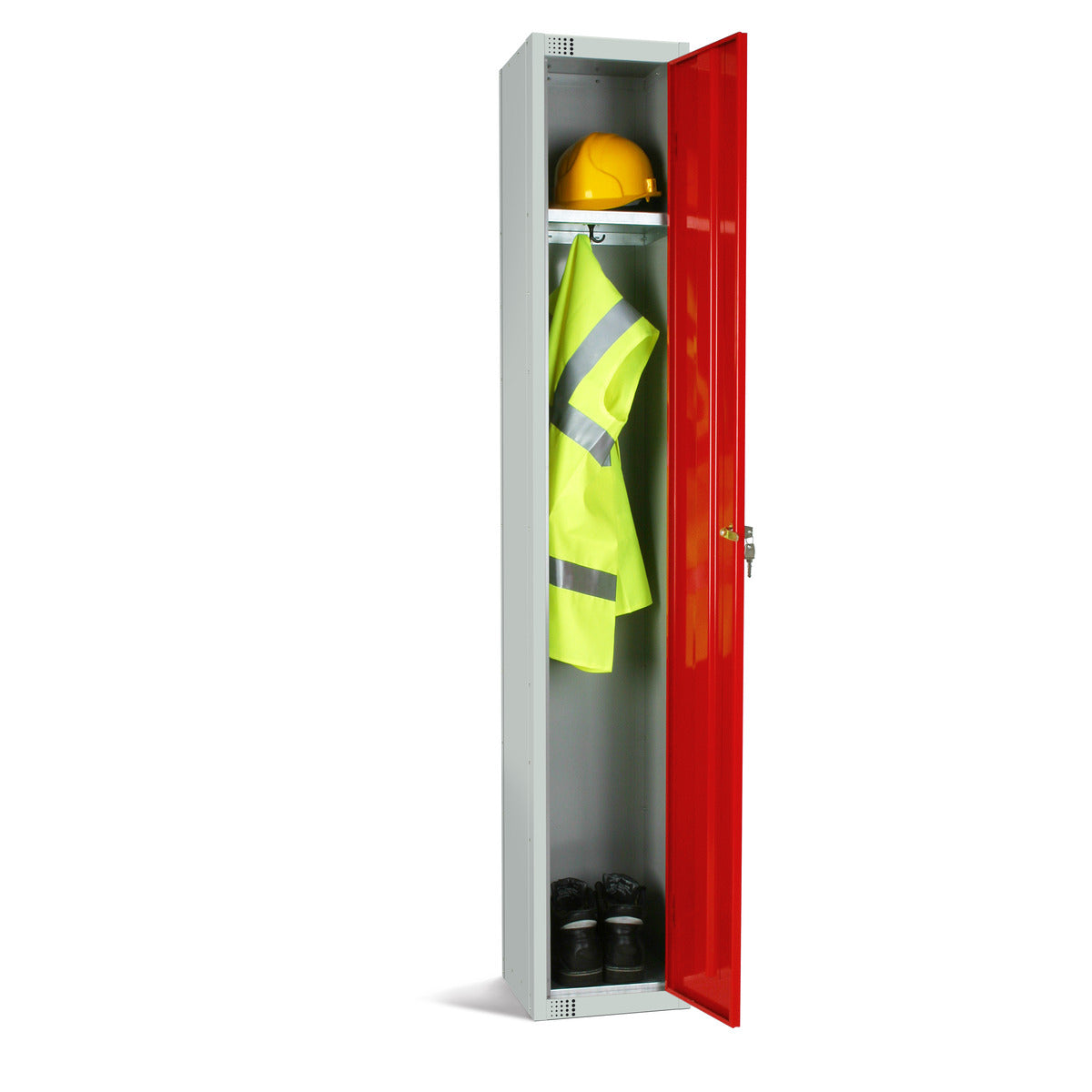 Single Door Locker in Green with Keycam lock mechanism, perfect for any environment.