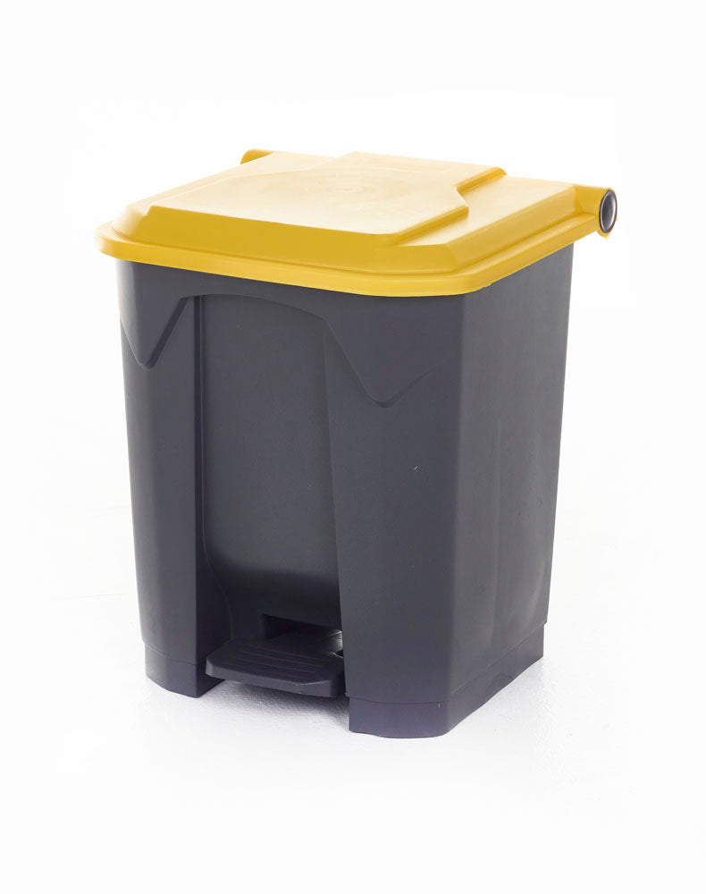 Pedal Litter Bins With Coloured Lids - Cocus