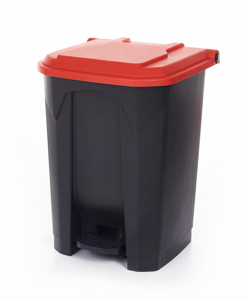 Pedal Litter Bins With Coloured Lids - Cocus