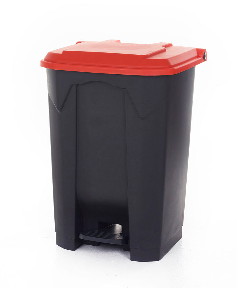 Pedal Litter Bins With Coloured Lids - Cocus