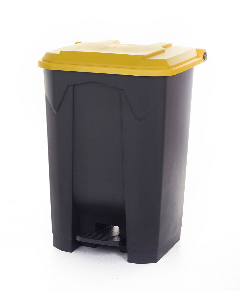 Pedal Litter Bins With Coloured Lids - Cocus