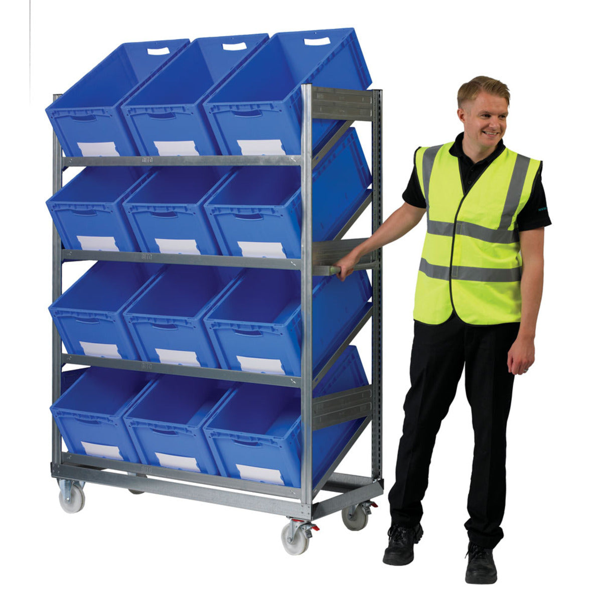 Inclined Portable Trolley Shelving - Cocus