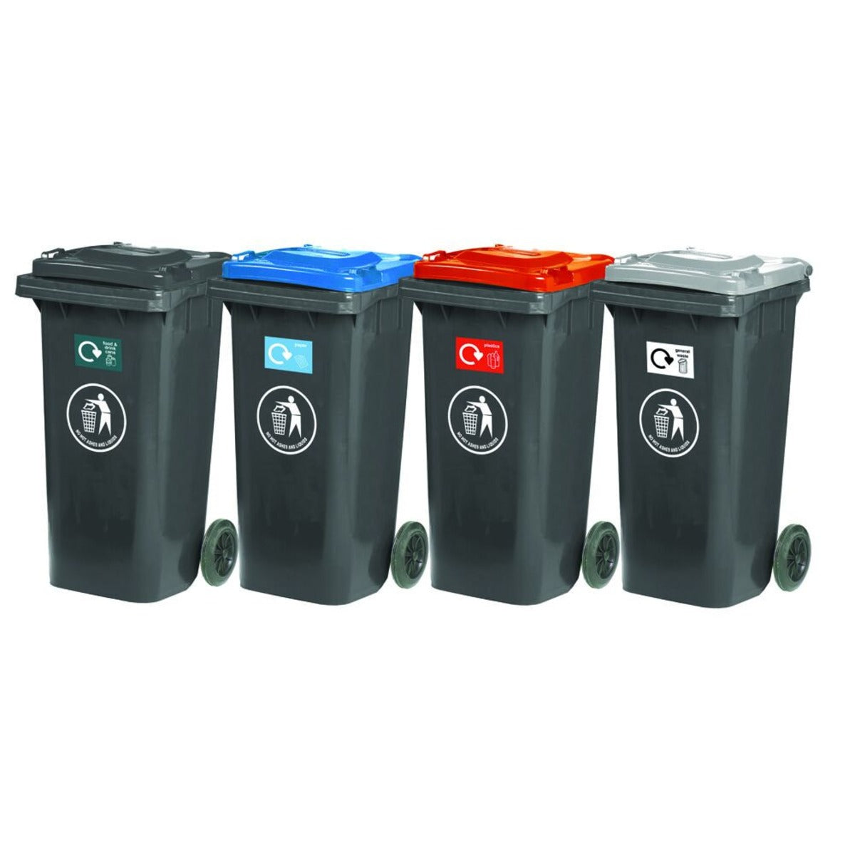 Wheelie Recycling Bins - 4 Pack - Cocus