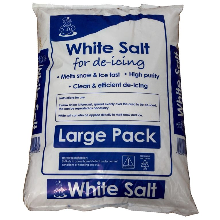 White De-Icing Rock Salt - 25kg Bag - Cocus